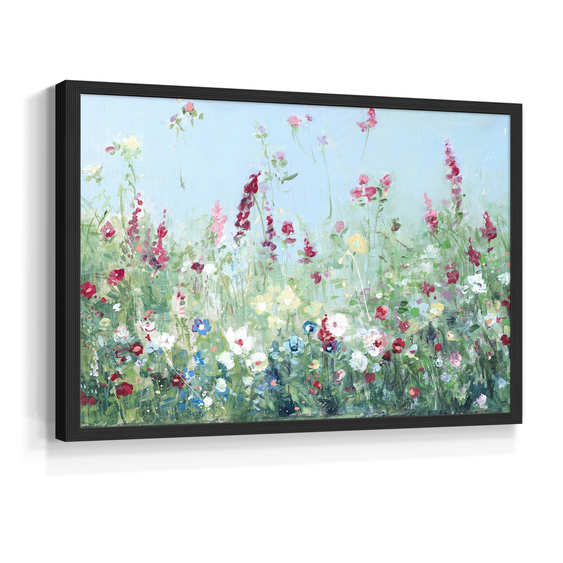 44433,wildflower,painting,landscape,meadow,flowers,nature,floral,tranquility,blue sky,colorful blooms,spring,artwork,garden,close-up,day scene,brush strokes,natural beauty,environment,botanical,flora,creative,serene,beauty,home decor,contemporary,visual art,scenic,summer,color palette,vivid,natural light,scenic view,inspiration,art gallery,elegant,Re-stickable,Plants & Flowers