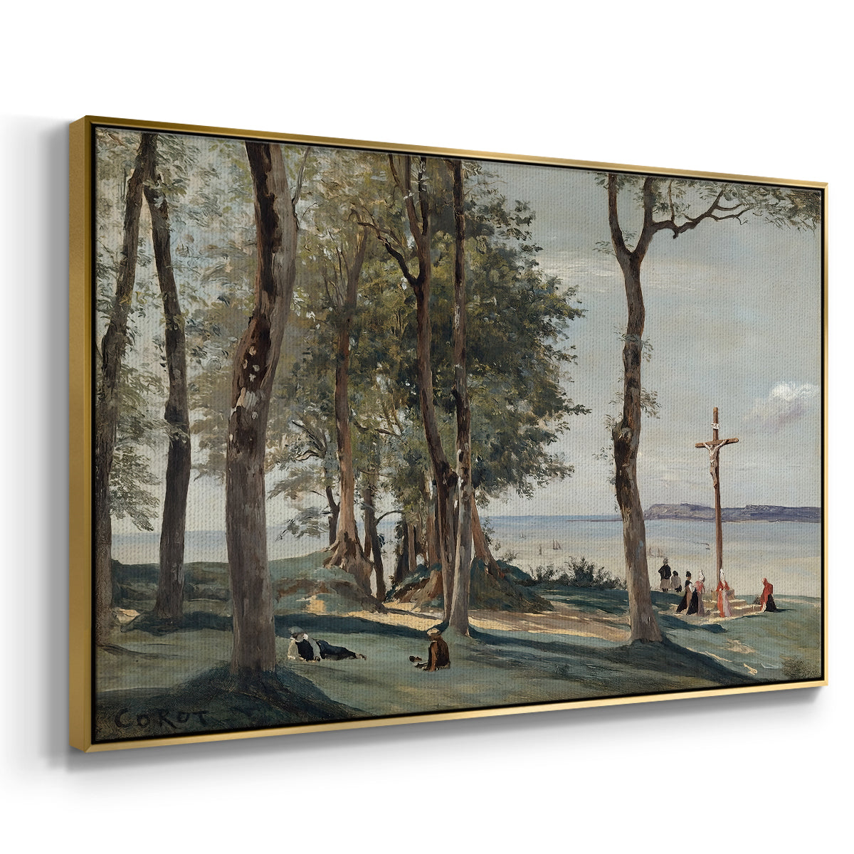 A Calvary on the Cote de Grace, c. 1829 - Floater Framed Canvas Print