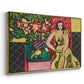 Seated Woman with a Vase of Amaryllis, 1941 - Floater Framed Canvas Print