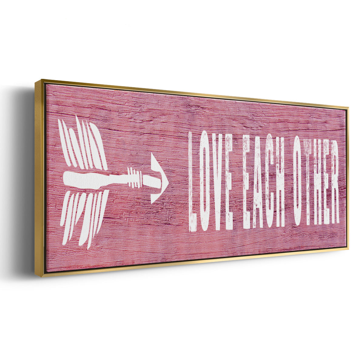 Love Each Other - Floater Framed Canvas Print