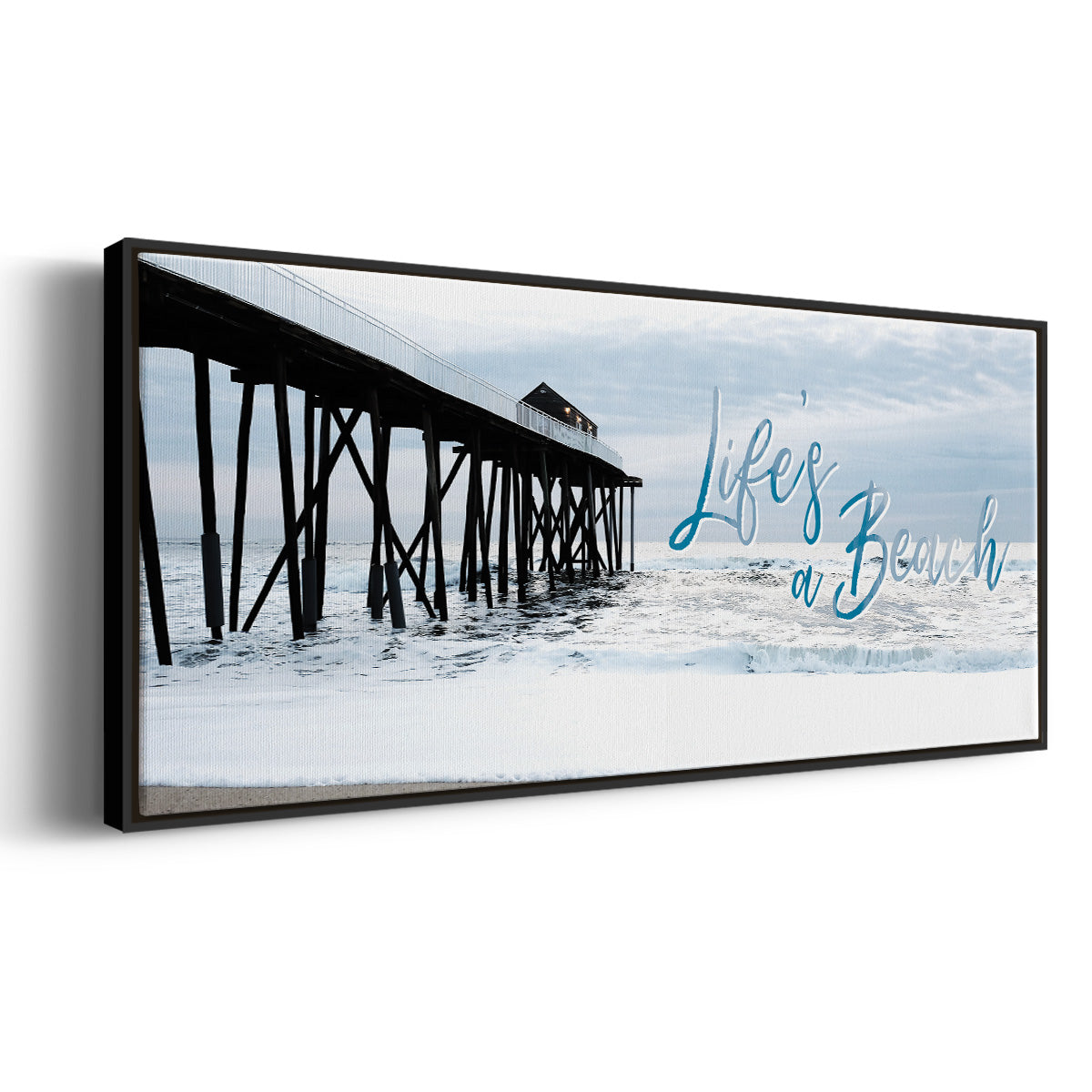 Life's a Beach - Floater Framed Canvas Print
