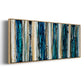 Blue Streaks - Floater Framed Canvas Print