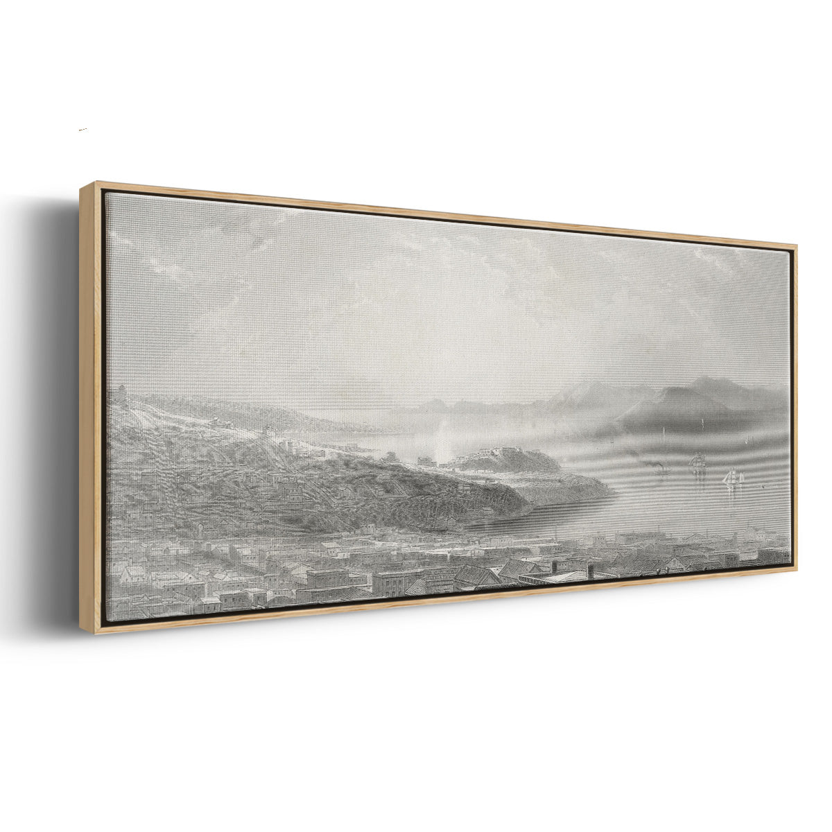 Golden Gate - Floater Framed Canvas Print