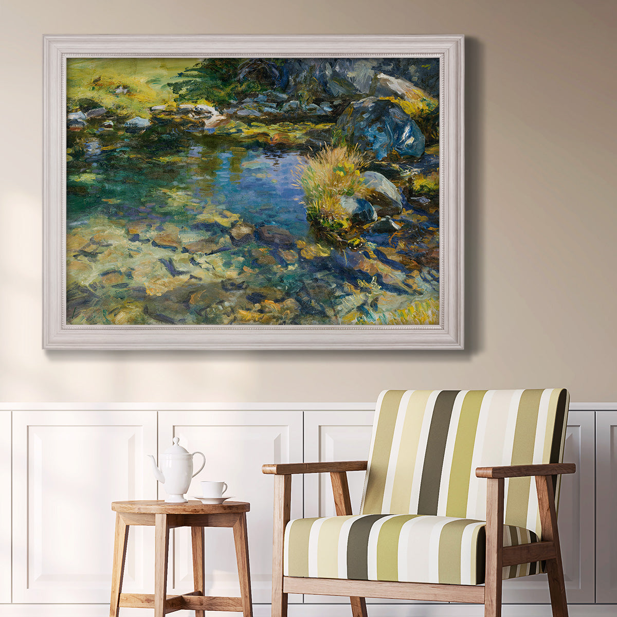 Alpine Pool - Ornate Framed Canvas Print