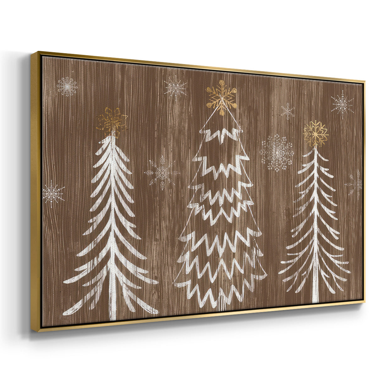 Barnwood Wonderland Collection A - Framed Gallery Wrapped Canvas in Floating Frame