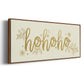 Golden HoHoHo - Floater Framed Canvas Print