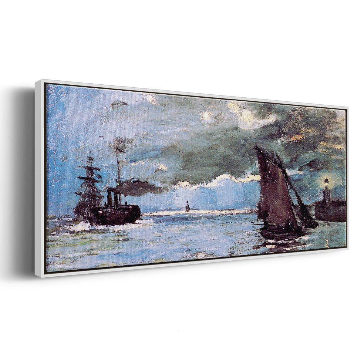 Seascape - Floater Framed Canvas Print