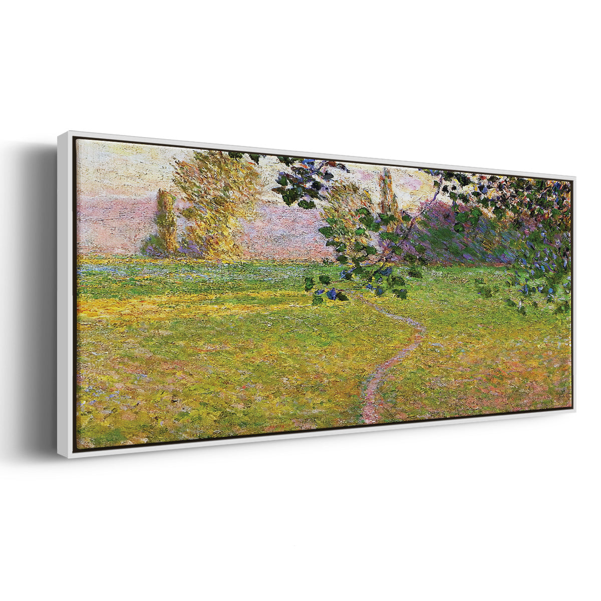 Morning Landscape, Giverny, 1888 - Floater Framed Canvas Print