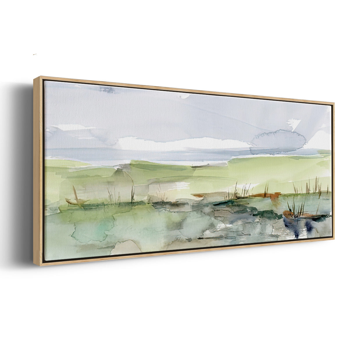 Pastel Inlet II - Floater Framed Canvas Print