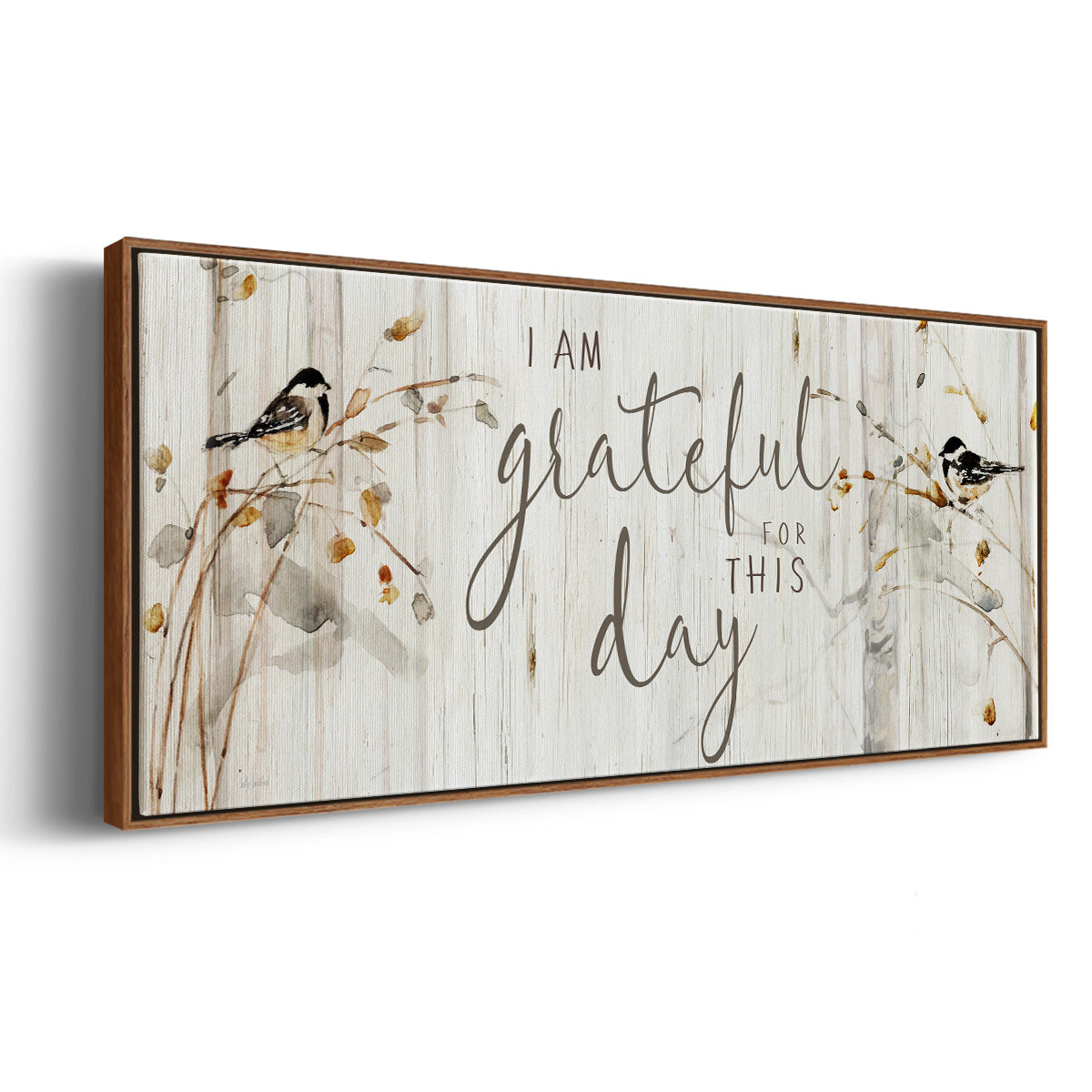 Grateful for this Day - Floater Framed Canvas Print