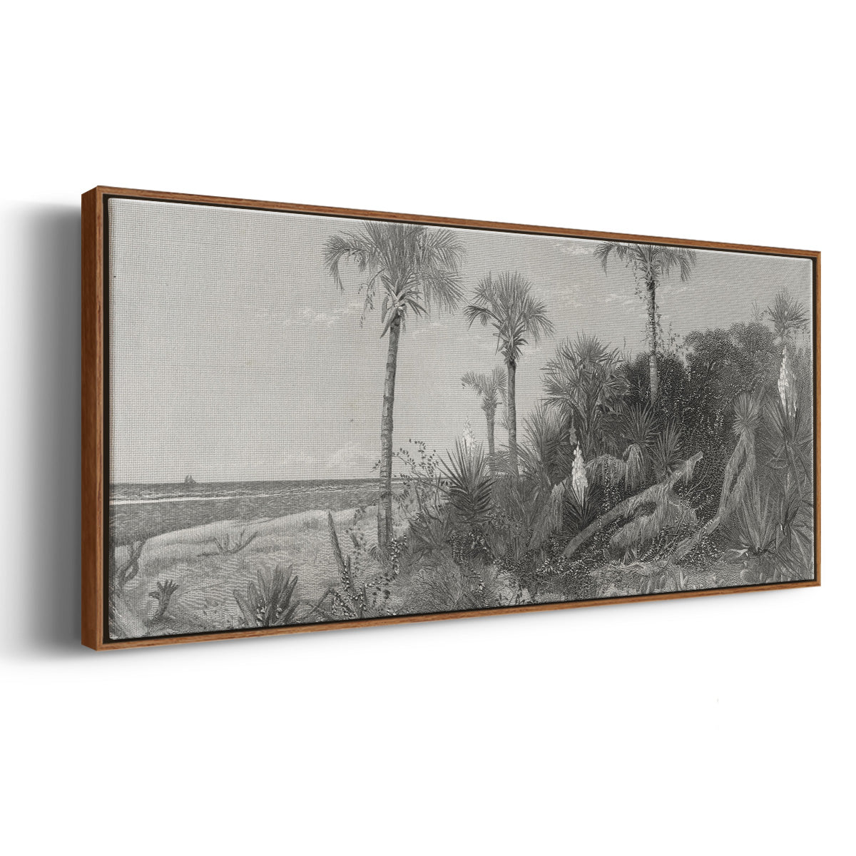 On the Coast of Florida - Floater Framed Canvas Print