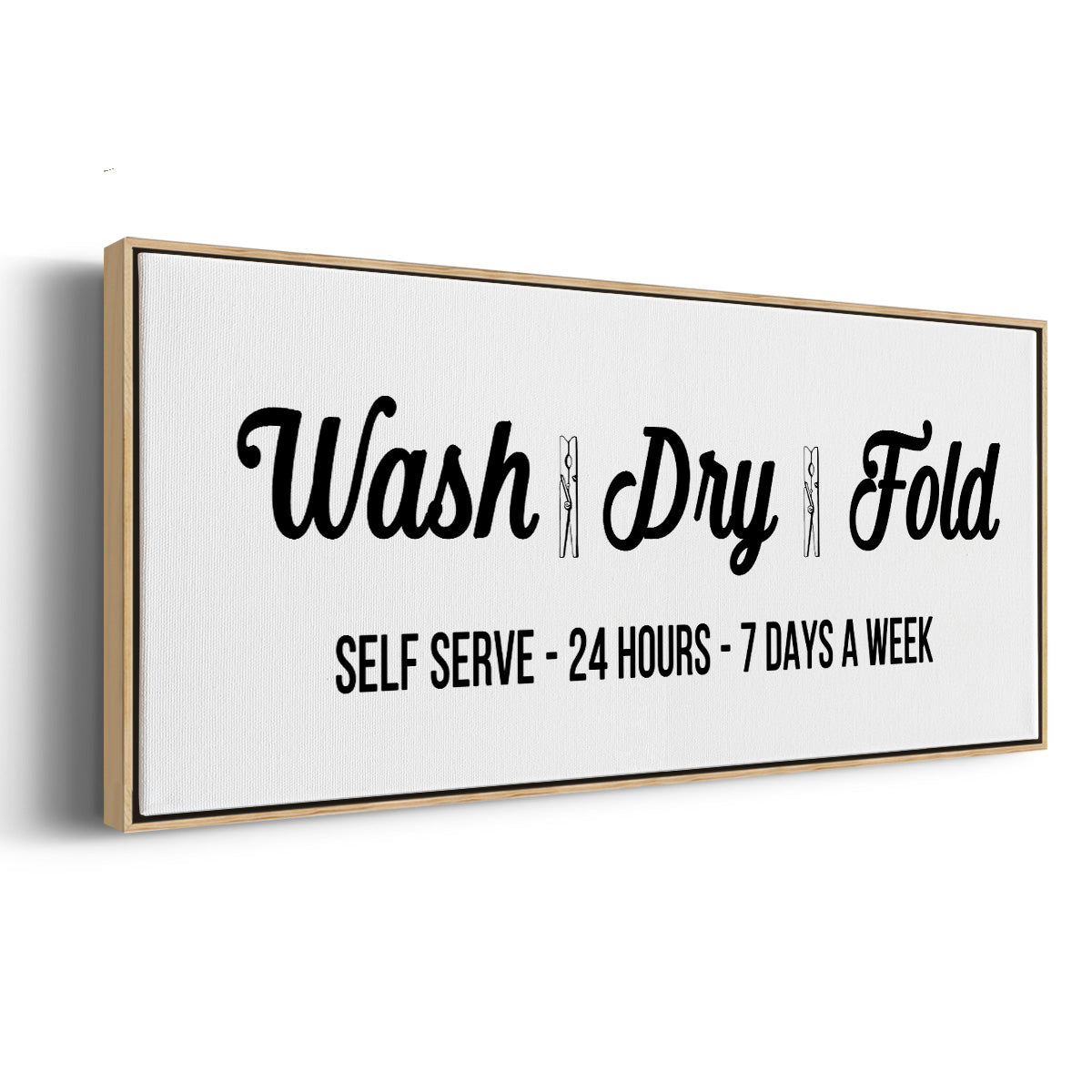 Wash Dry Fold - Floater Framed Canvas Print