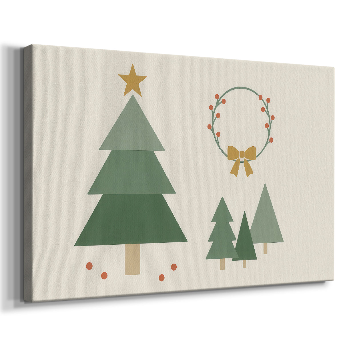 Silver Snow at Night - Canvas Art Print