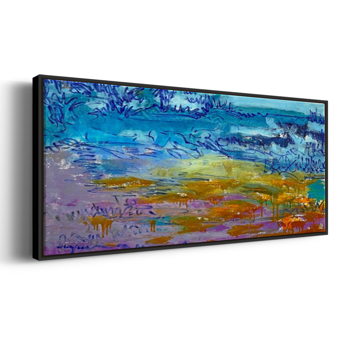 Dancing Heart - Floater Framed Canvas Print