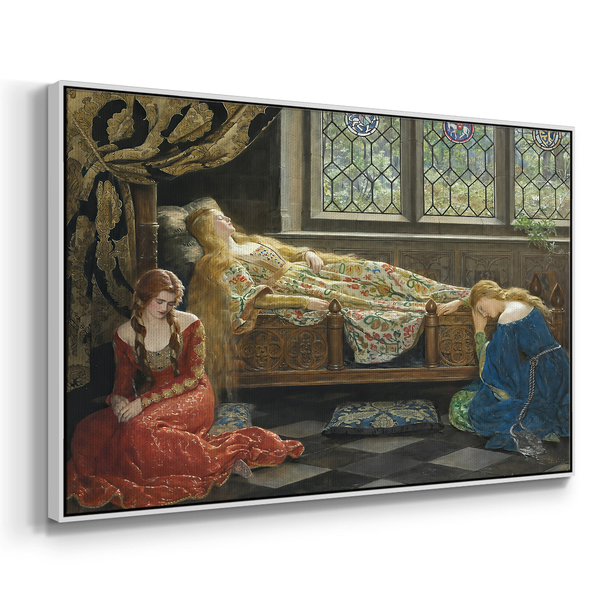 The Sleeping Beauty, 1921 - Floater Framed Canvas Print