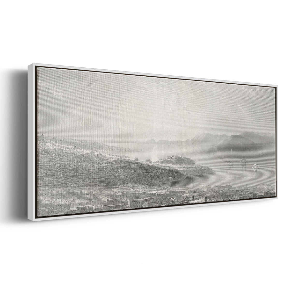 Golden Gate - Floater Framed Canvas Print