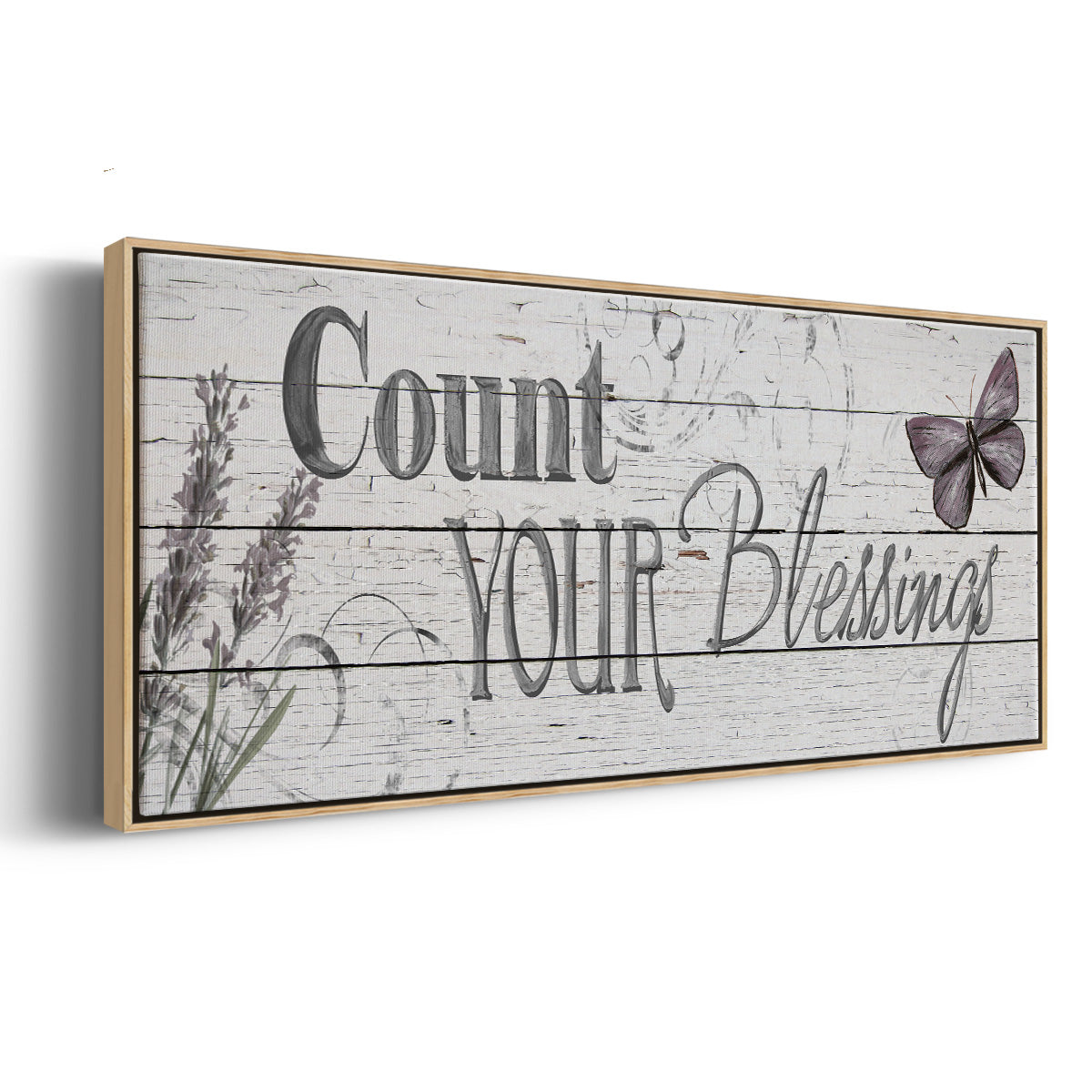 Count Your Blessings - Floater Framed Canvas Print