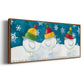 Merry Snowmen - Floater Framed Canvas Print