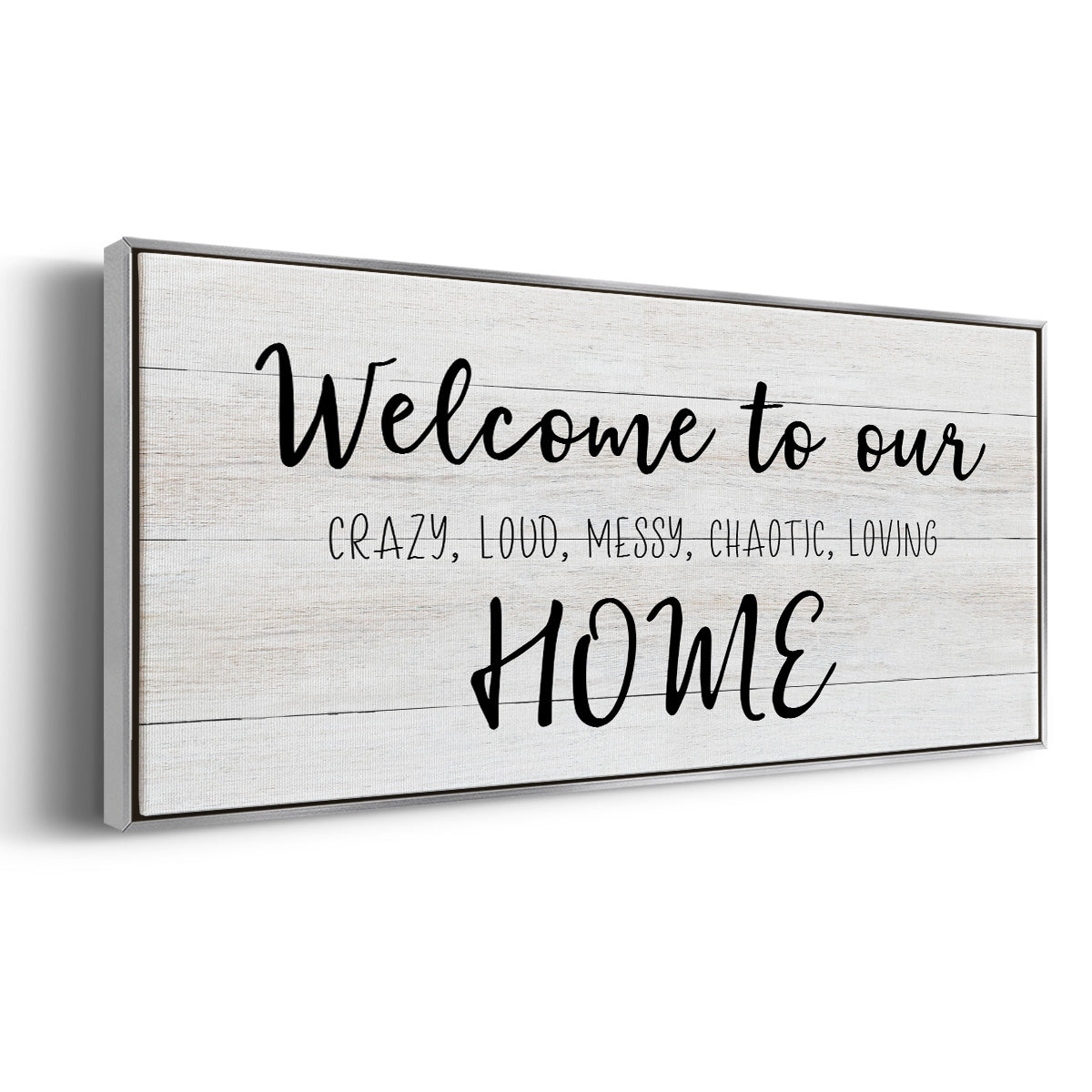 Welcome to Our Home - Floater Framed Canvas Print