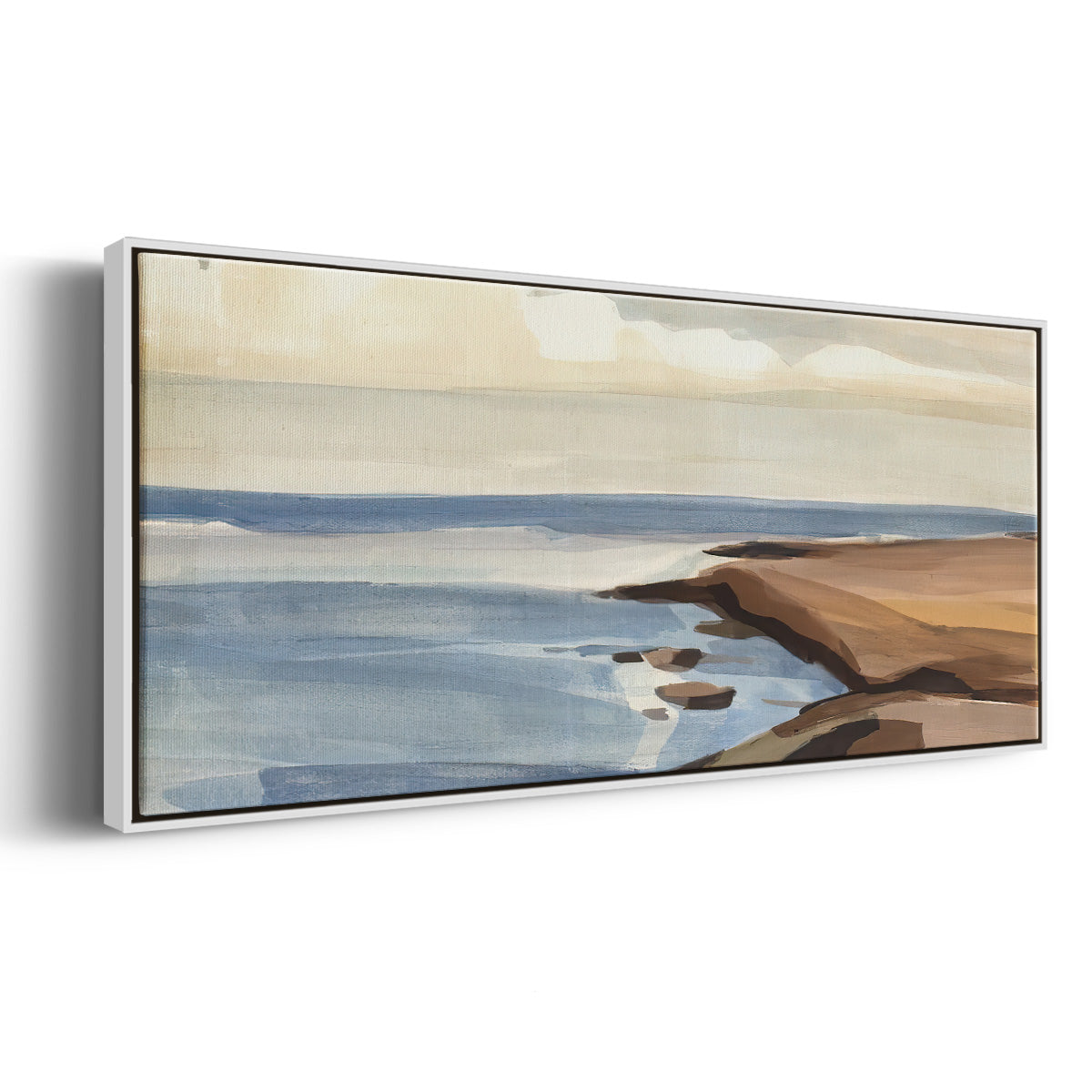 Shore Days II - Floater Framed Canvas Print