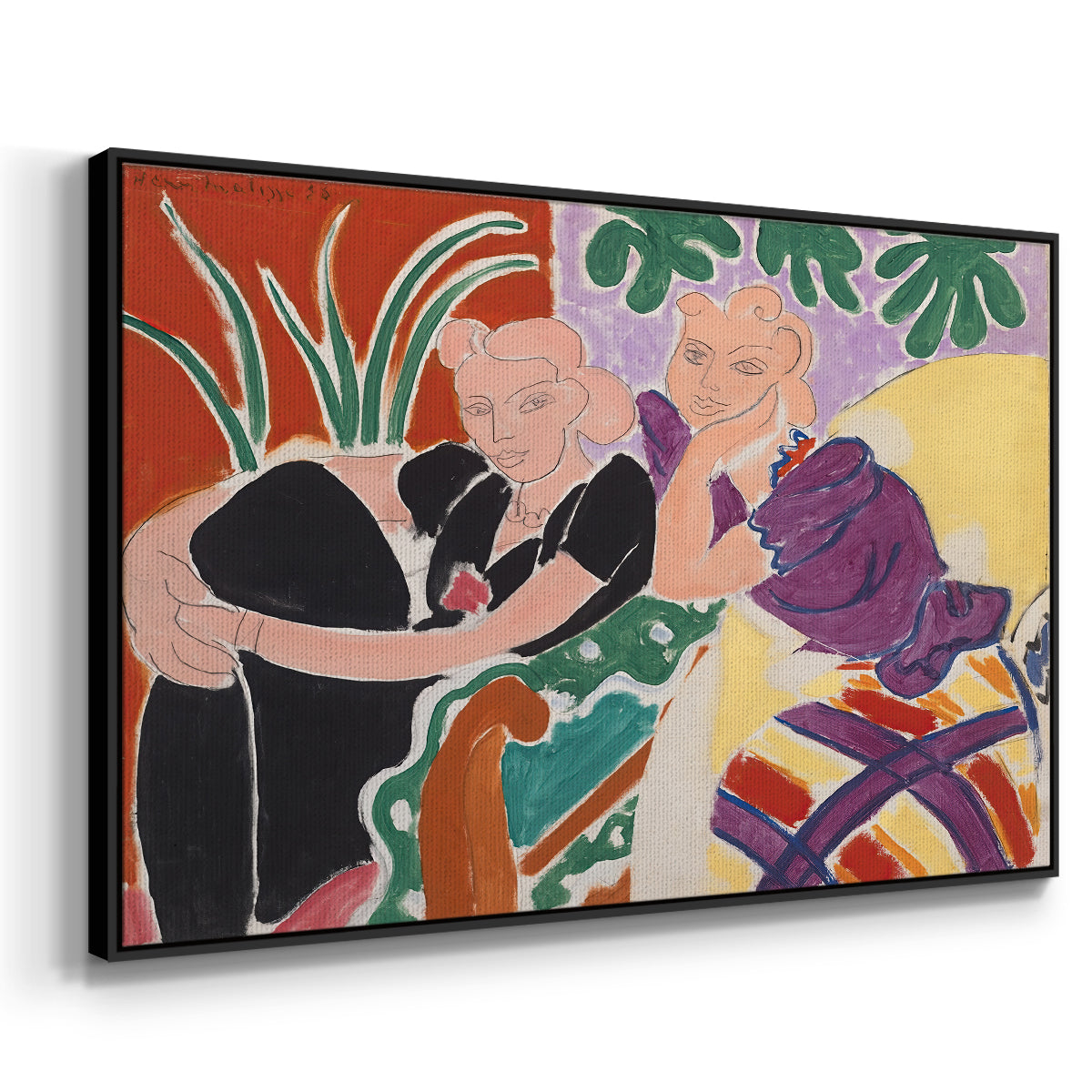 The Conversation, 1938 - Floater Framed Canvas Print