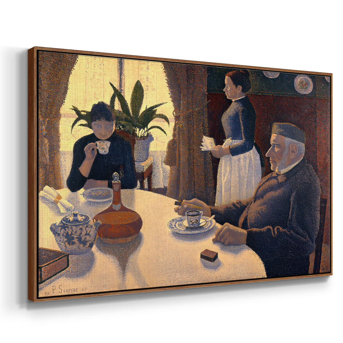 The Dining Room (Breakfast), 1886-1887 - Floater Framed Canvas Print
