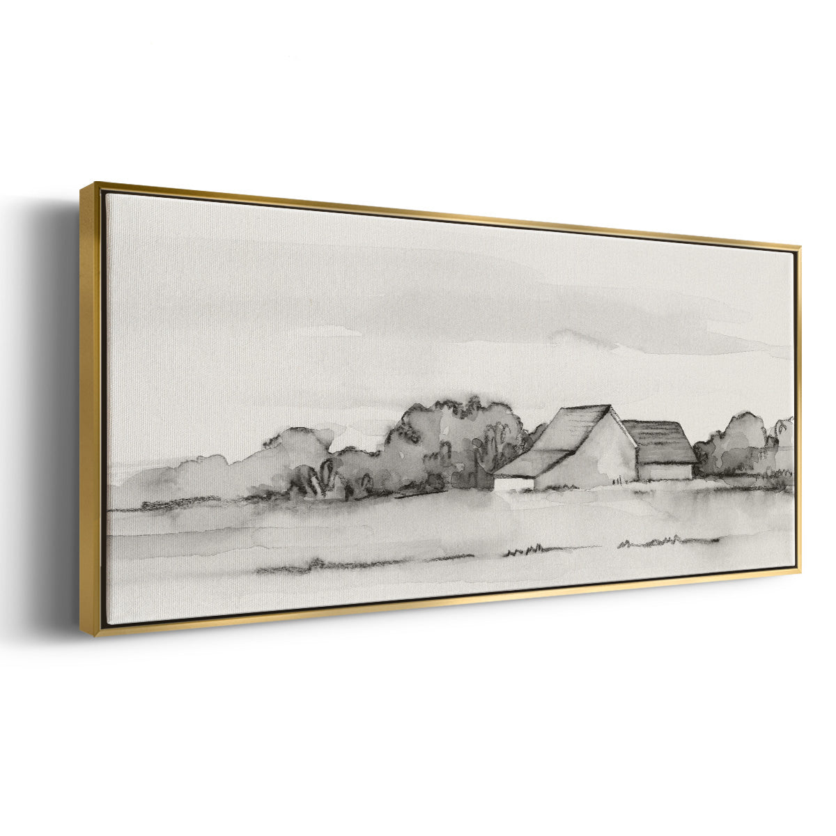 Wyeth Barn II - Floater Framed Canvas Print