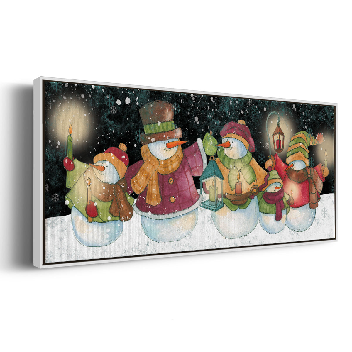 Christmas Lineup - Floater Framed Canvas Print