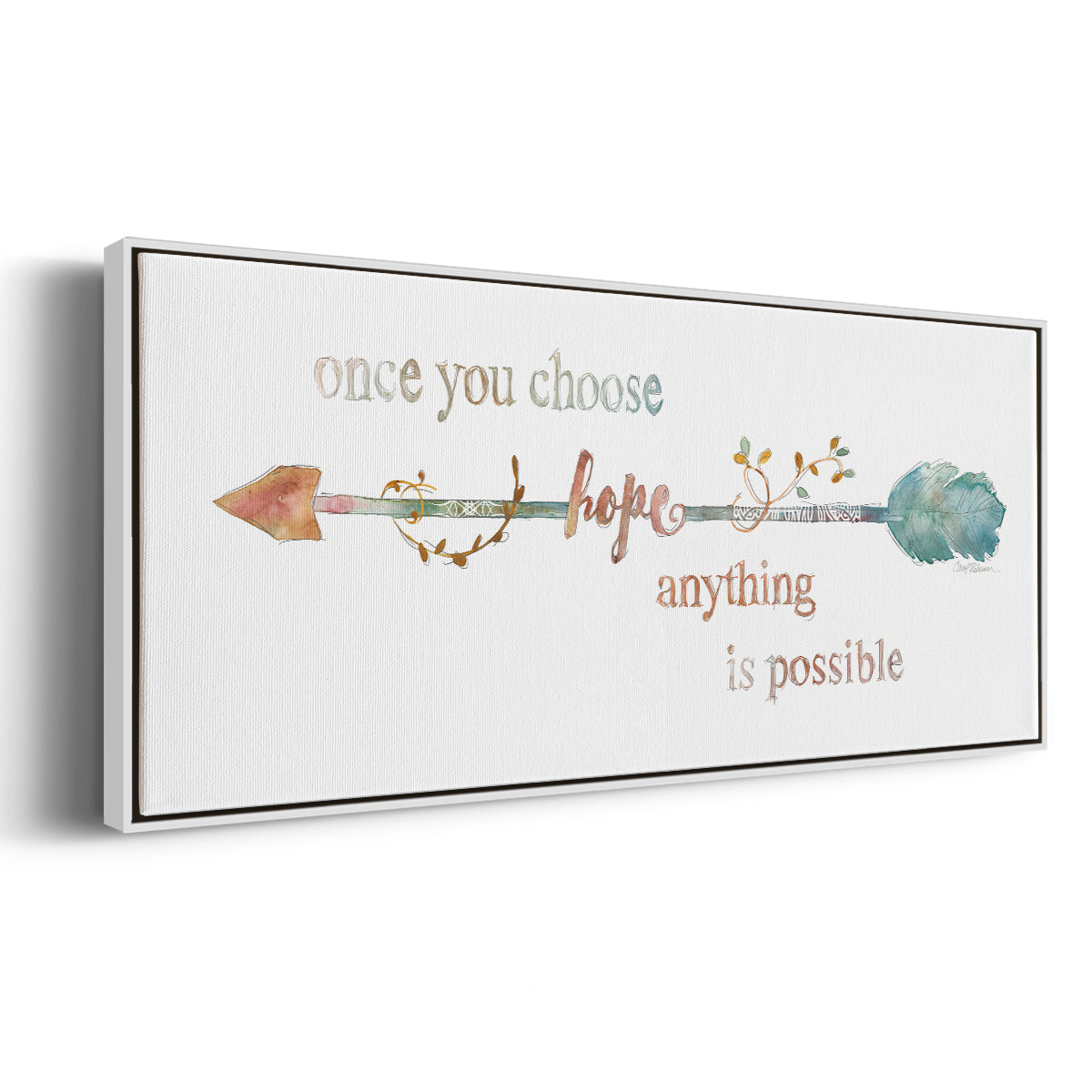Arrow of Hope - Floater Framed Canvas Print