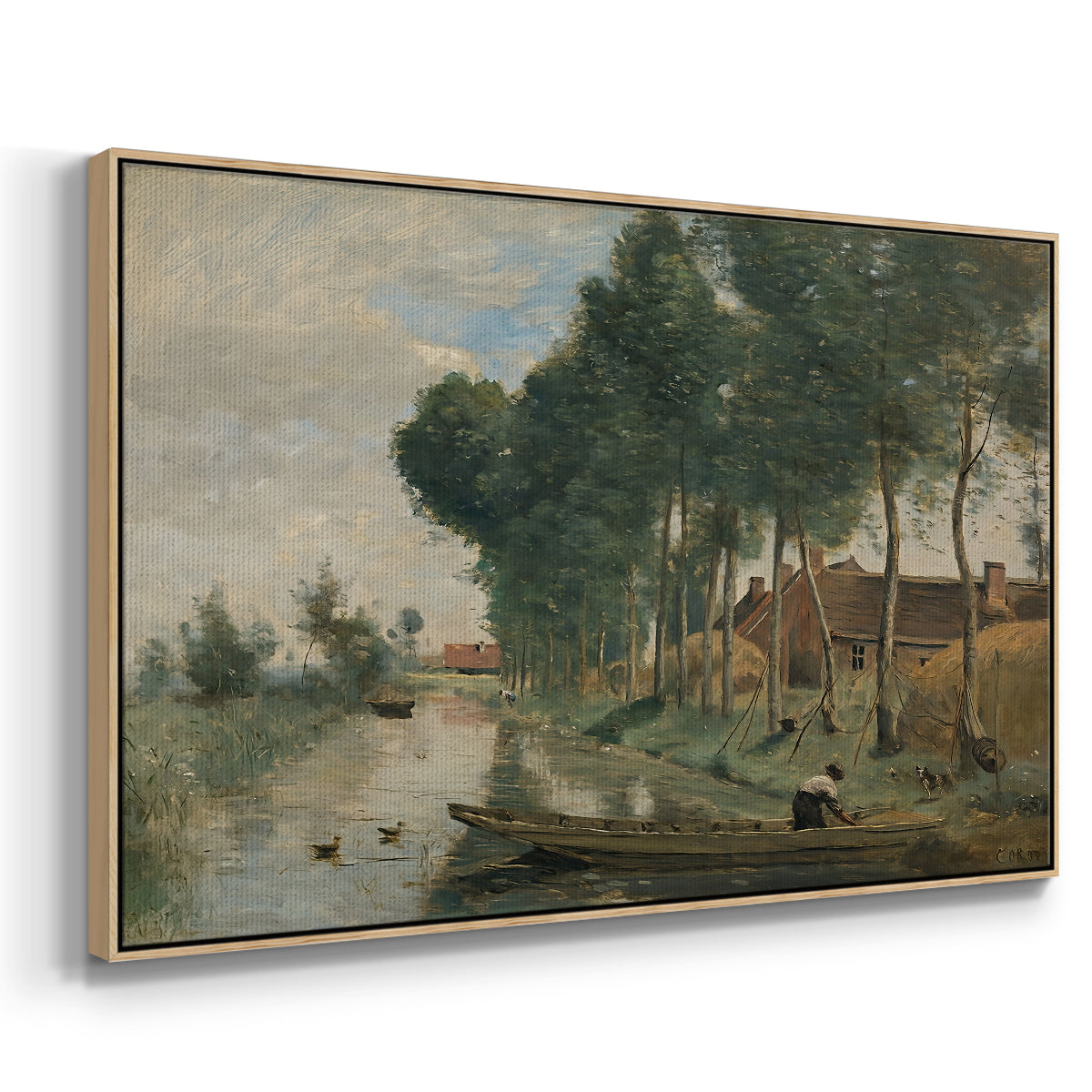 Landscape at Arleux-du-Nord, c. 1871-1874 - Floater Framed Canvas Print