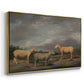 Ryelands Sheep, the King's Ram, the King's Ewe and Lord Somerville's Wether, c. 1801-1807 - Floater Framed Canvas Print