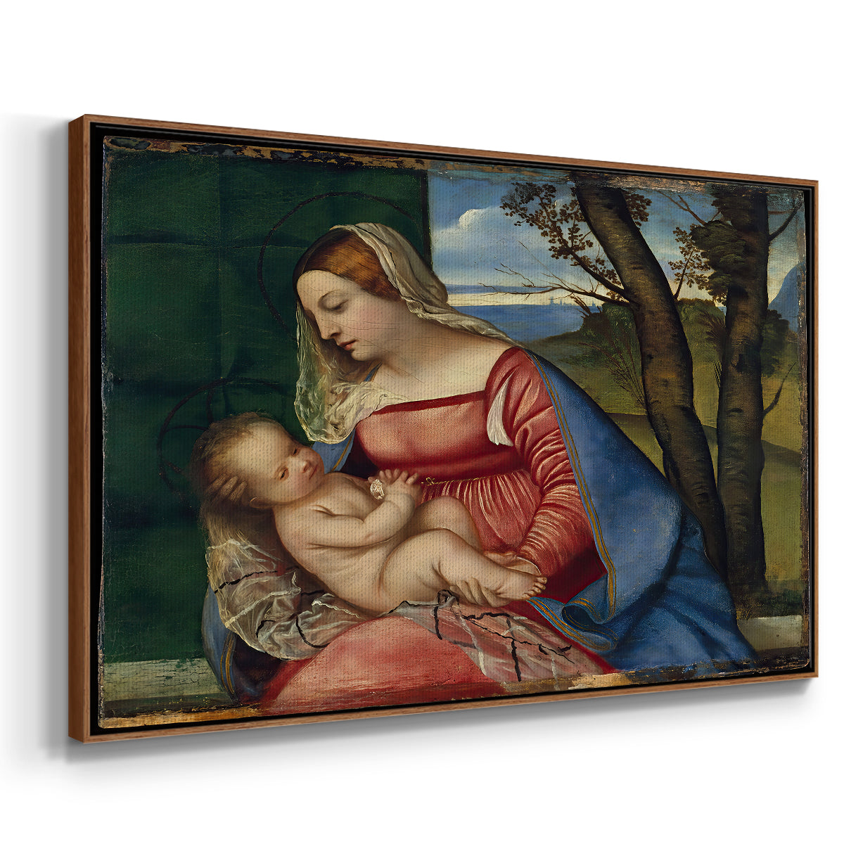 Madonna and Child, c. 1508 - Floater Framed Canvas Print