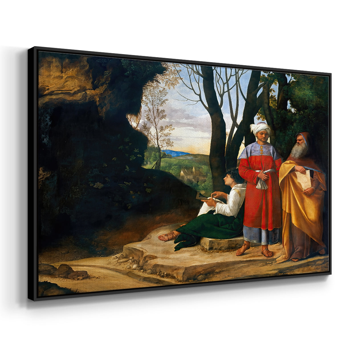 The Three Philosophers, c. 1508-1509 - Floater Framed Canvas Print