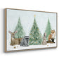 Christmas in the Forest Collection A - Framed Gallery Wrapped Canvas in Floating Frame