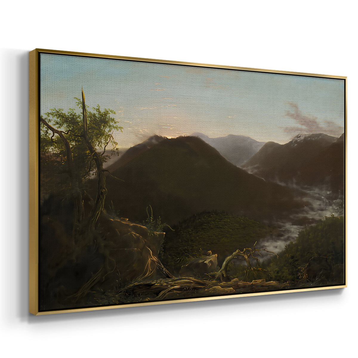 Sunrise in the Catskill Mountains, 1826 - Floater Framed Canvas Print