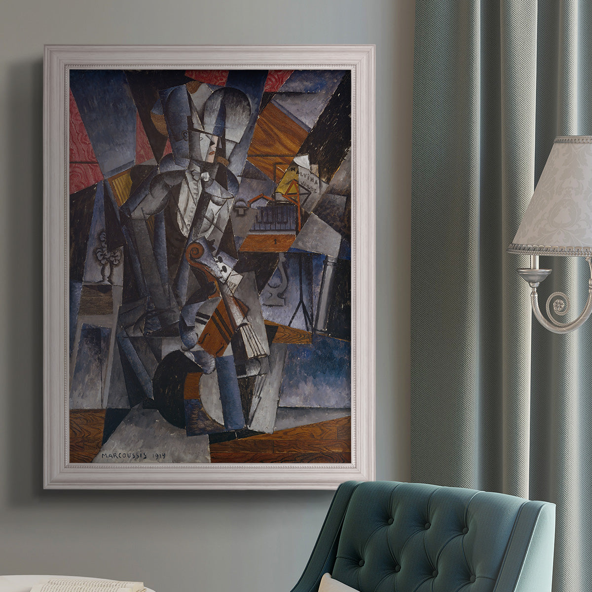 The Musician - Ornate Framed Canvas Print