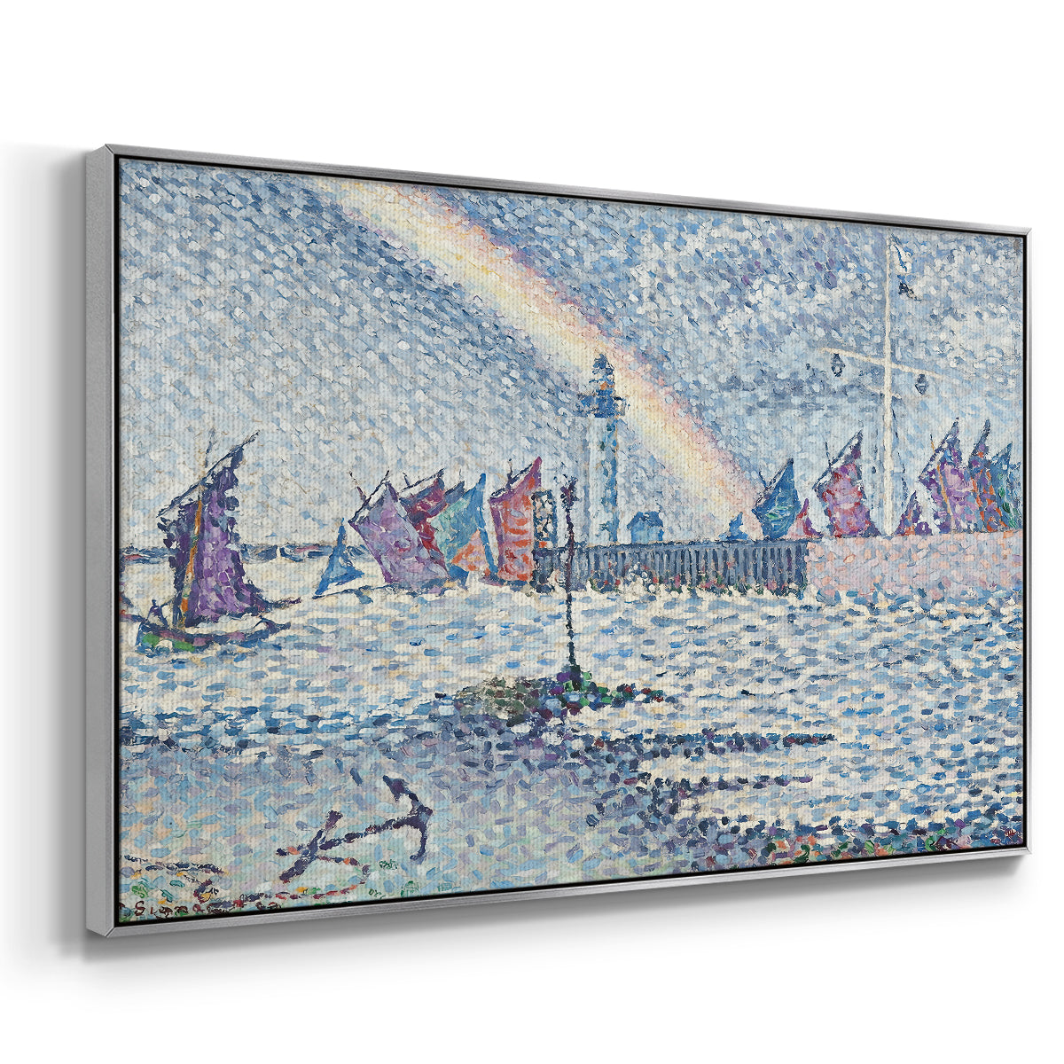 Entrance to the Port of Honfleur, 1899 - Floater Framed Canvas Print