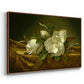 Magnolias on Gold Velvet Cloth, c. 1888-1890 - Floater Framed Canvas Print