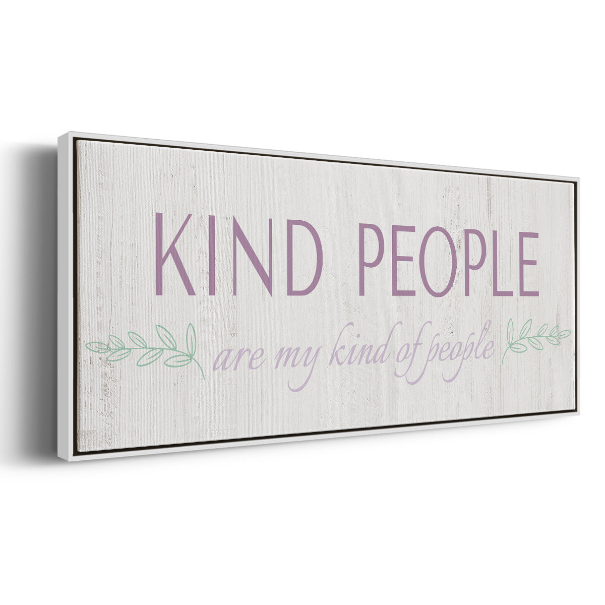 Kind People - Floater Framed Canvas Print