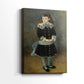 Side view of a canvas art print of a refined figure study with smooth brushwork and light tones, showing gallery-wrapped depth.