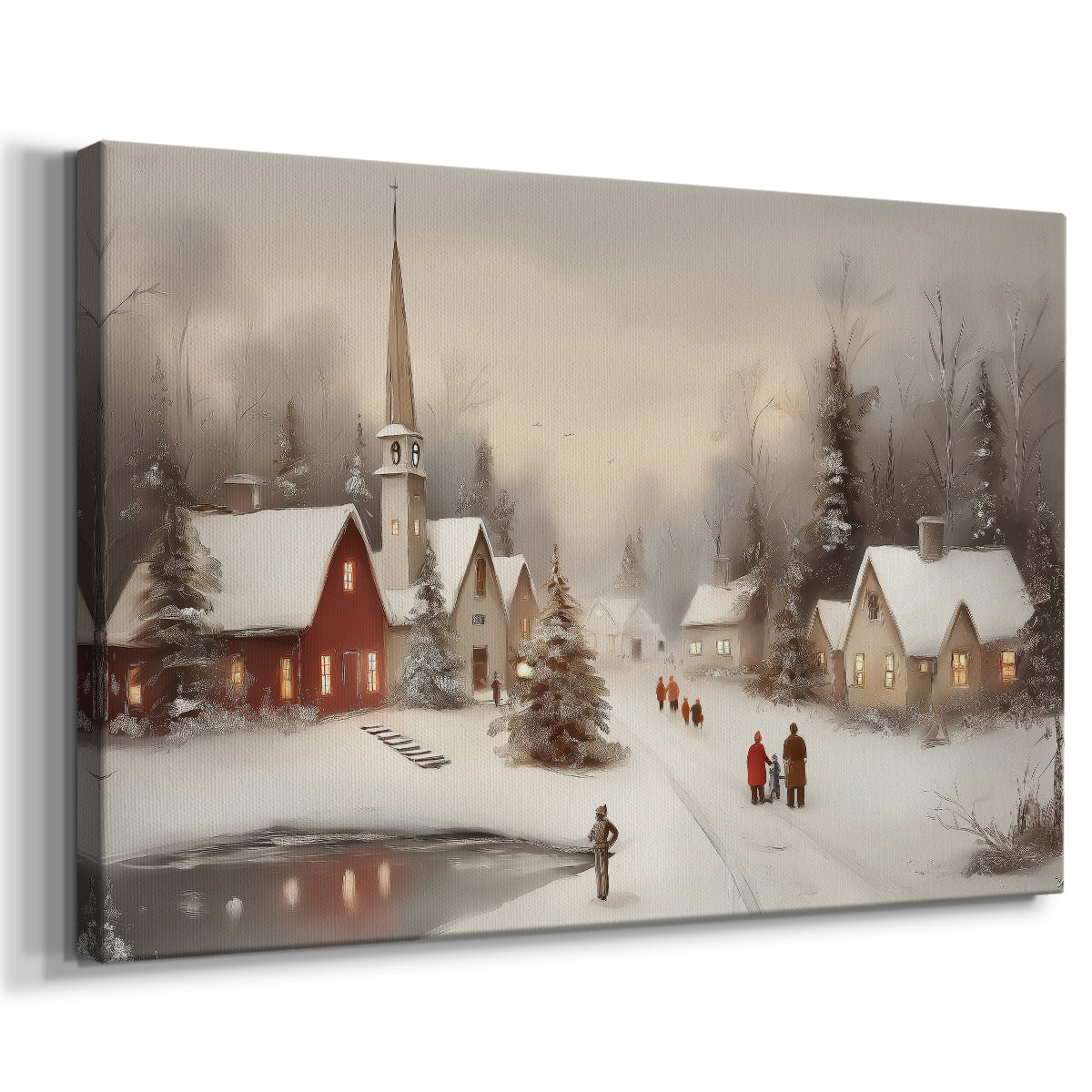 Snow of Gilded Blessing - Canvas Art Print