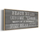 Beach Rules - Floater Framed Canvas Print