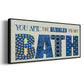 Bath Bubbles - Floater Framed Canvas Print