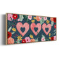 Sweet Hearts Collection D - Floater Framed Canvas Print