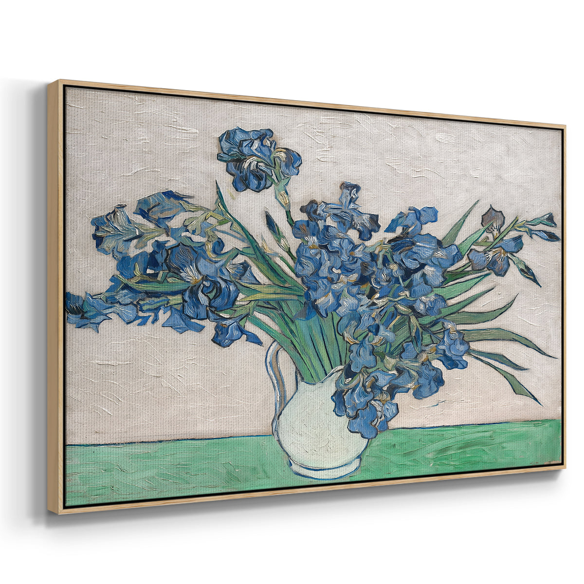 Irises, 1890 - Floater Framed Canvas Print