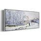 Snow in Argenteuil, 1875 - Floater Framed Canvas Print