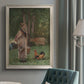 Realist genre scene of a milkmaid by Winslow Homer in an {frame_style_descriptor} displayed in a neutral interior setting.