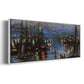 The Port of Le Havre, Night Effect, 1873 - Floater Framed Canvas Print