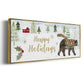 Woodland Christmas Collection D - Floater Framed Canvas Print