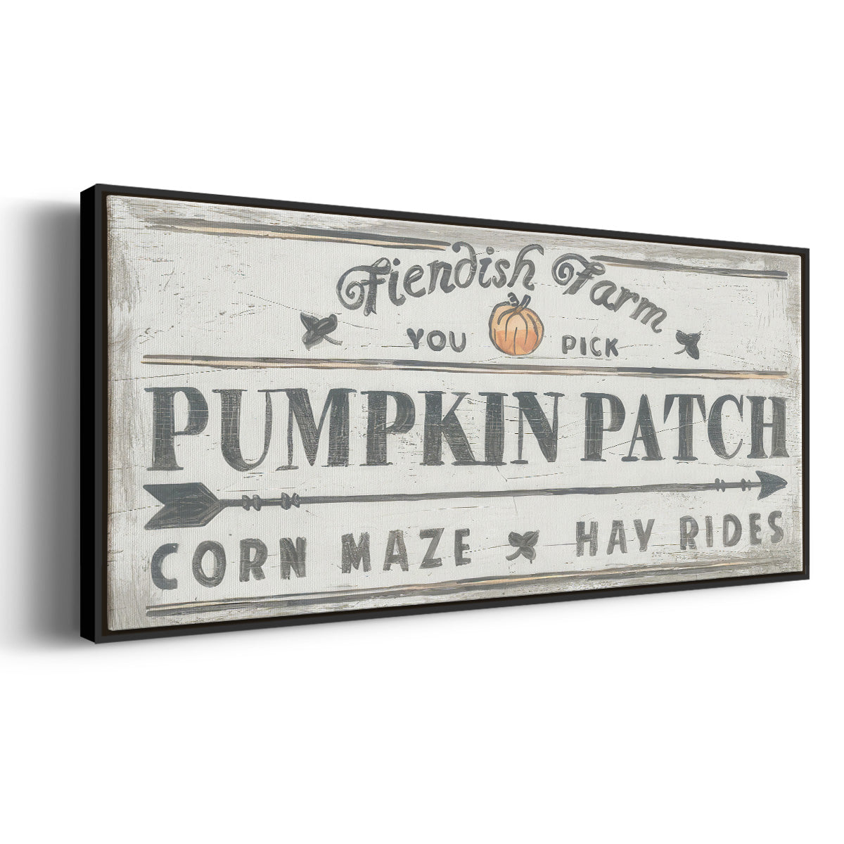 Pumpkin Patch II - Floater Framed Canvas Print